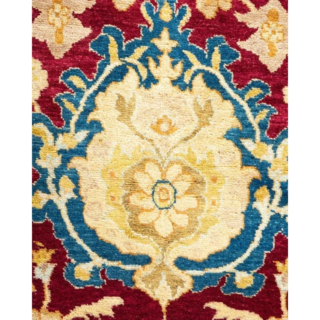 Traditional Mogul, One-of-a-Kind Hand-Knotted Area Rug in Red, 6' 1" x 9' 0" For Sale - Image 3 of 8
