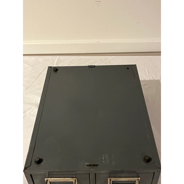 Industrial 1960s Vintage Metal Interlocking Cabinet For Sale - Image 3 of 9