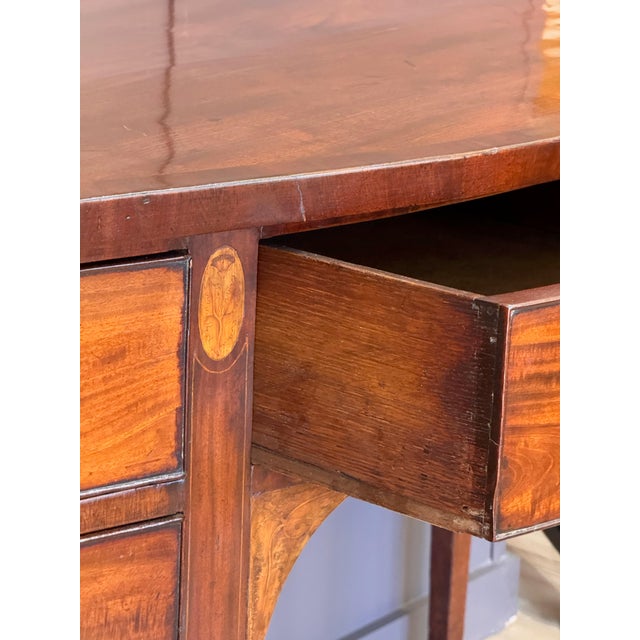 Brown Late 18th Century English Mahogany Serpentine-Front Sideboard For Sale - Image 8 of 14