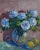An impressionist oil painting of white roses and lemons, by UK based artist Vivek Mandalia. Frame and hang in your home....