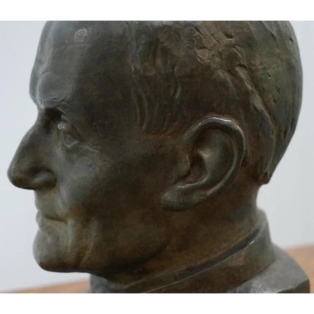 Large Bronze Head of Priest from James Bourlet & Sons LTD, 1840s For Sale - Image 18 of 18