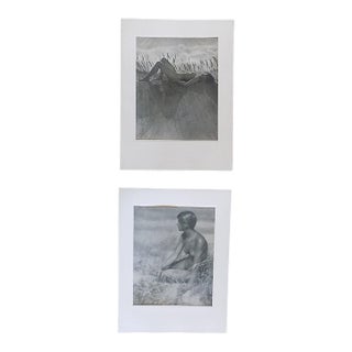 Vintage Ltd. Ed. 1938 Folio Size European Female Nude Photogravures - A Pair For Sale