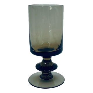 Mid-Century Modern Glass Wine Goblet, 1972 For Sale
