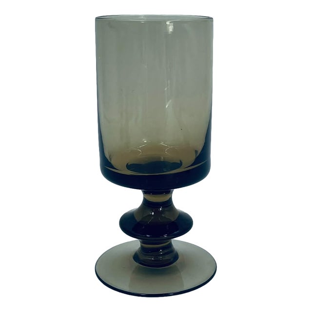 Mid-Century Modern Glass Wine Goblet, 1972 For Sale