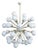 21st Century Nova Polished Brass Matte White Murano Sputnik Chandelier by Fabio LTD For Sale