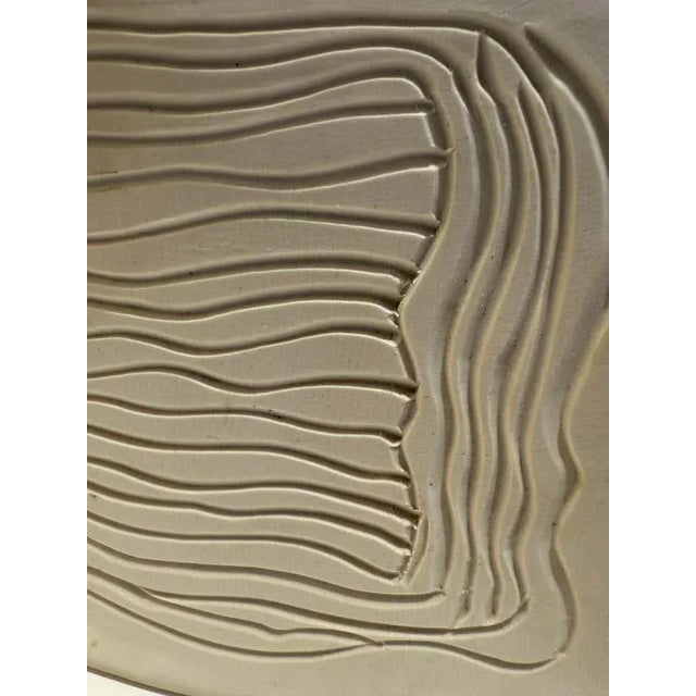 Modern Wavy White Ceramic Vase by Dora De Larios For Sale - Image 3 of 8