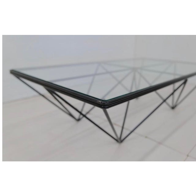 Mid-Century Modern 1980s Steel and Glass Rectangular Coffee Table "Alanda" by Paolo Piva for B&b For Sale - Image 3 of 10