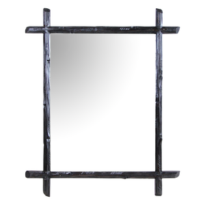 Austrian Black Forest Basswood Wall Mirror, 1880s