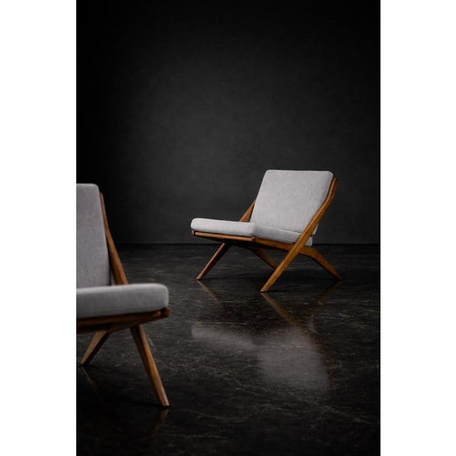 Mid-Century Swedish Scissor Chairs by Folke Ohlsson for Bodafors, 1960s, Set of 2 For Sale - Image 17 of 18