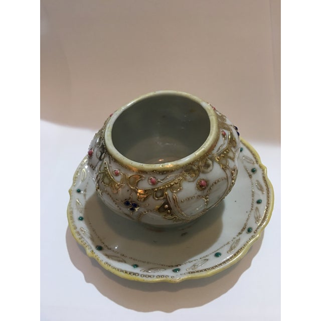 Hand Painted Ornate Nippon Lidded Condiment Dish Chairish