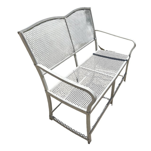 Riveted Iron Garden Bench by Gustave Serrurier Govy, 1900 For Sale
