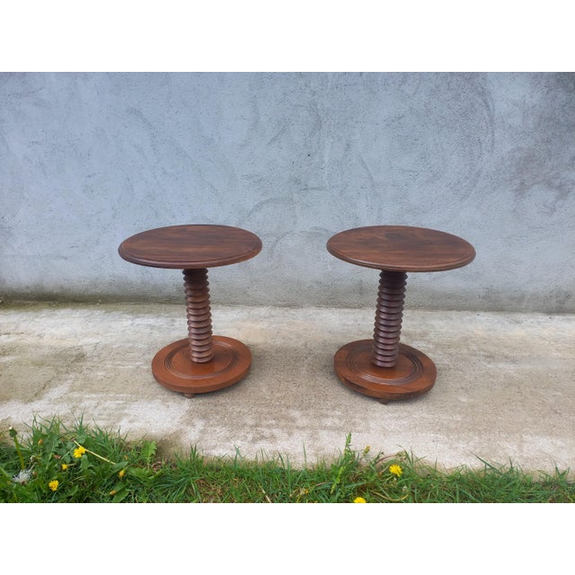 Pedestal Tables in the style of Charles Dudouyt, 1930s, Set of 2 For Sale - Image 14 of 18