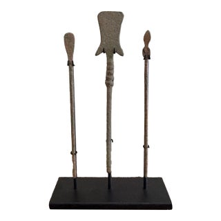 Collection of Three Ancient Roman Bronze Medical Instruments on Custom Museum Mounts For Sale