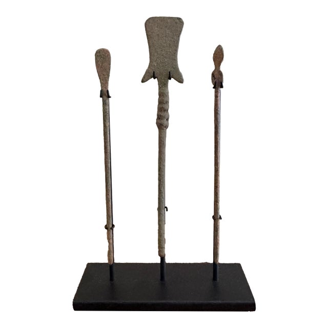 Collection of Three Ancient Roman Bronze Medical Instruments on Custom Museum Mounts For Sale