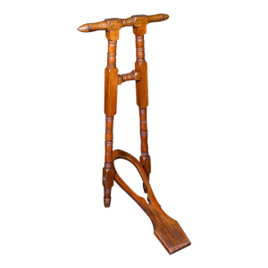 Antique Boot Jack, English, Walnut, Folding Shoe Pull, Victorian, Circa 1870