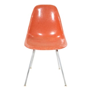 Vintage Eames Fiberglass Shell. Dsx Chair in Orange For Sale