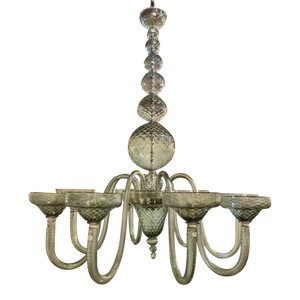 Murano Glass Barovier Style Fontana Green Chandelier