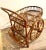 Brown French Riviera Rattan Bar Cart Audoux & Minet 1950s For Sale - Image 8 of 11