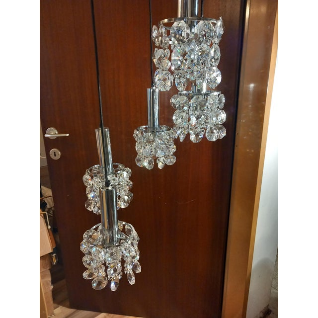 1970s Lead Crystal Cascade Lamp from Bakalowits & Söhne, 1970s For Sale - Image 5 of 18