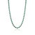 Certified 22.11Ct Emerald & 4.69Ct Diamond Halo Tennis Necklace in 14k White Gold For Sale - Image 4 of 13