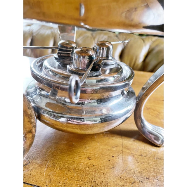 Reed & Barton Antique Silver Serving Chafing Dish From Hotel Brewster in Boston For Sale - Image 4 of 10