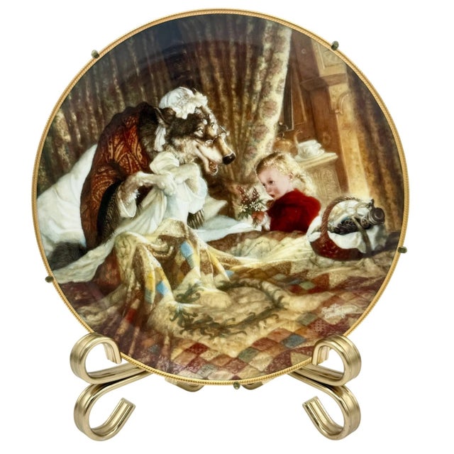 Metal Set of 8 Scott Gustafson Knowles Classic Fairy Tales Collector Plates For Sale - Image 7 of 12