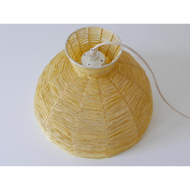 Mid-Century Modern Raffia Bast Pendant Lamp or Hanging Light, Germany, 1970s For Sale - Image 16 of 18