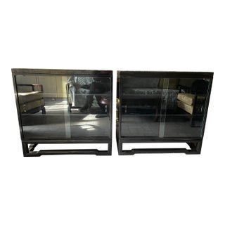 Mid Century Glass Front Display Cabinets - A Pair For Sale
