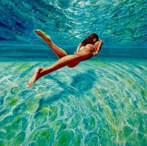 Anastasia Gklava, Floating Weightlessly, 2021, Oil on Canvas