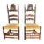 Pair Antique Victorian Carved Ladder Back Chairs-Rush Seat-Hall-19th C-Colonial For Sale