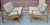 Two-Piece Mid-Century Teak Sofa With New Sage Green Upholstery For Sale - Image 4 of 11