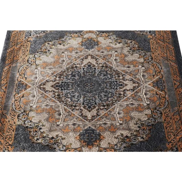 Hand-knotted in silk, this 3x4 rug represents a bold and elegant new line of Rug & Kilim’s Modern Collection—a series of...