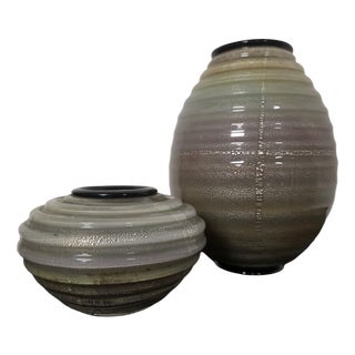 Vases from Seguso Vetri d'Arte, 1980s, Set of 2 For Sale