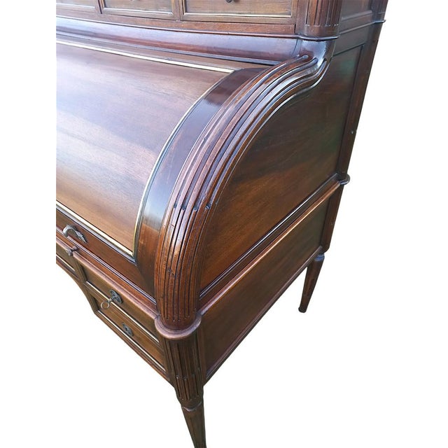 Wood Louis XVI Cylinder Desk, 1820 For Sale - Image 7 of 17