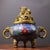 Late 20th Century Cloisonné Enamel Censer With Lion Finial and Dragon Handles For Sale In Los Angeles - Image 6 of 8