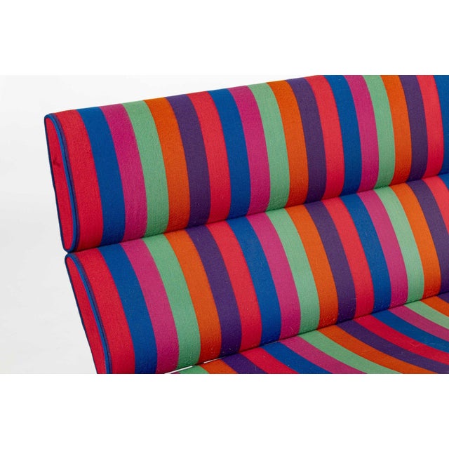 Mid Century Sofa Compact Eames for Herman Miller, Alexander Girard Striped Fabric, 1970s For Sale - Image 11 of 18
