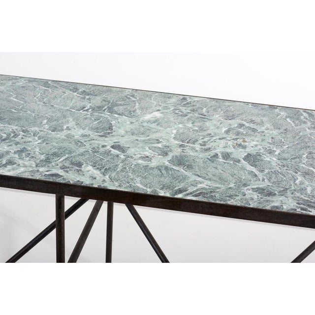 Italian Steel & Marble Sideboard or Shelf by Giovanni Ferrabini, 1950s For Sale - Image 9 of 16