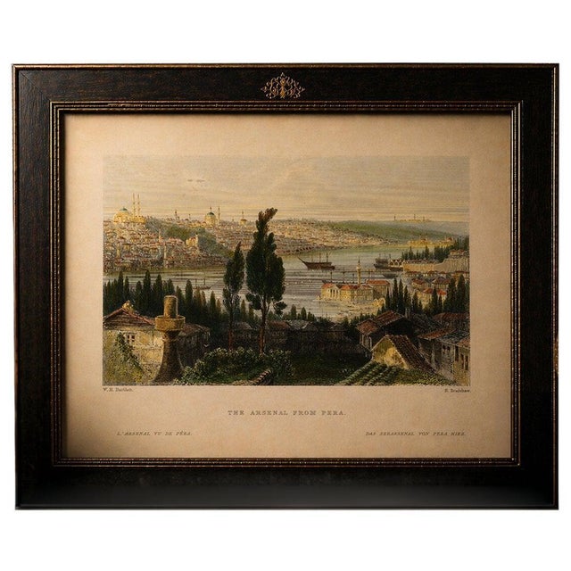 After Bartlett, Bosporus Harbor View from Pera, 1839, Engraving For Sale - Image 10 of 10