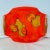 1960s Briard Mandarin Orange Pageant Fruit Glass & Wood Tray, 1964 For Sale - Image 5 of 11