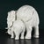 White White Porcelain Figurine of Elephant and Baby by Artepiu Este, Italy, 1990s For Sale - Image 8 of 13