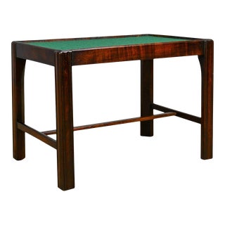 Late 20th Century Mahogany Baize Top Side Table For Sale