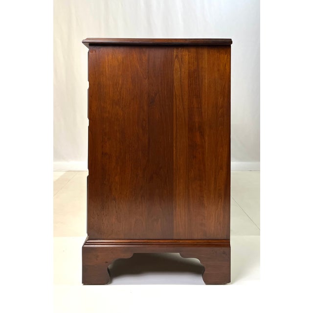 Late 20th Century Late 20th Century Henkel Harris Virginia Galleries Solid Wild Black Cherry Triple Dresser For Sale - Image 5 of 18