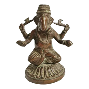 Small Antique Bronze Ganesha Statue