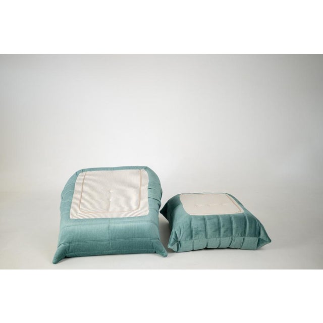 Togo Lounge Chair and Mint Velvet by Michel Ducaroy for Ligne Roset, 1973, Set of 2 For Sale - Image 3 of 18