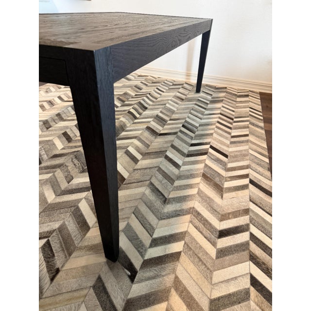 2020s Restoration Hardware French Contemporary Black Oak Extension Dining Table - 84"-132" For Sale - Image 5 of 13