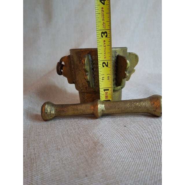 16th or 17th C? Spanish Renaissance Bronze Mortar and Pestle Ribbed Fin Judaica Antiquity For Sale - Image 4 of 16