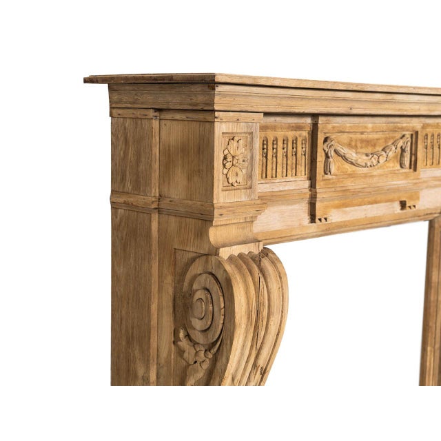 Antique Louis XVI Garland Mantle For Sale - Image 4 of 5
