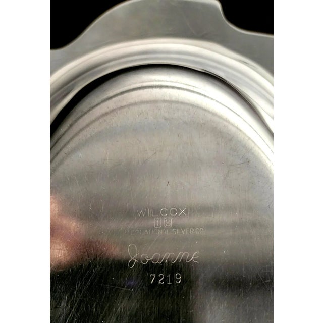 Wilcox Vintage Fine Silver Plate "Joanne" Oval Serving Tray For Sale - Image 12 of 13