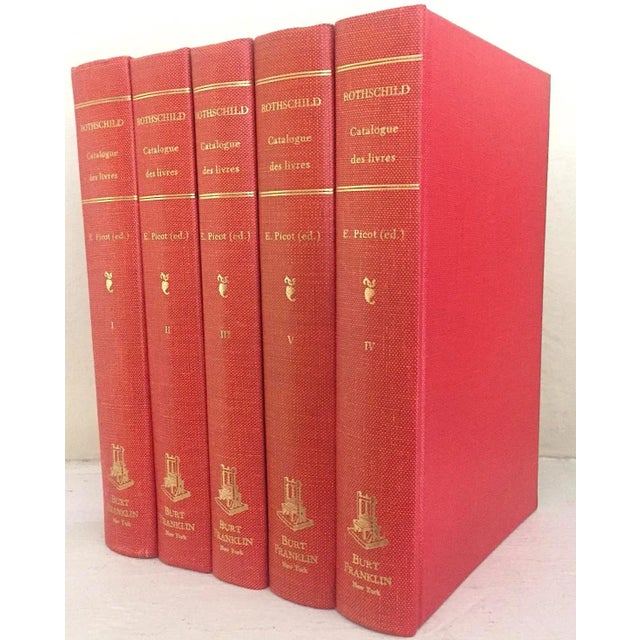 Mid-20th Century Vintage "Catalogue Des Livres Composant La Bibliothèque De Feu M. By Le Baron James De Rothschild" Volume Set- 5 Books For Sale - Image 4 of 4