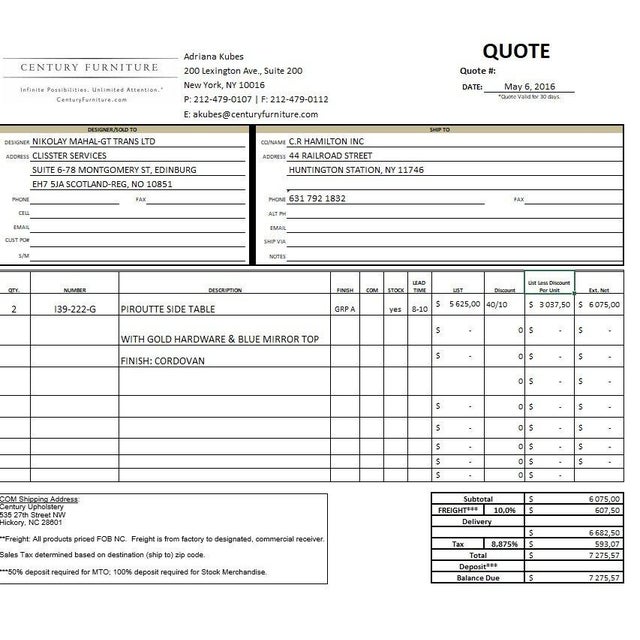 Pirouette Mirror Side Table by Century Furniture For Sale - Image 6 of 8